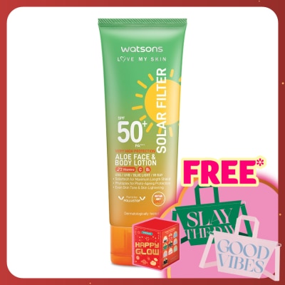WATSONS Solar Filter Very High Protection Aloe Face & Body Lotion SPF50+ PA++++ 100ML