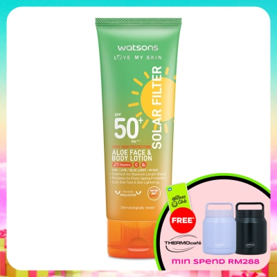 WATSONS - Solar Filter Very High Protection Aloe Face & Body Lotion SPF50+ PA++++ 100ML