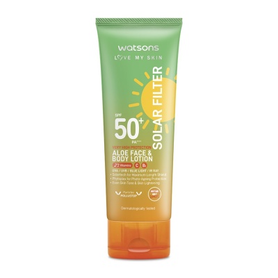 WATSONS - Solar Filter Very High Protection Aloe Face & Body Lotion SPF50+ PA++++ 100ML