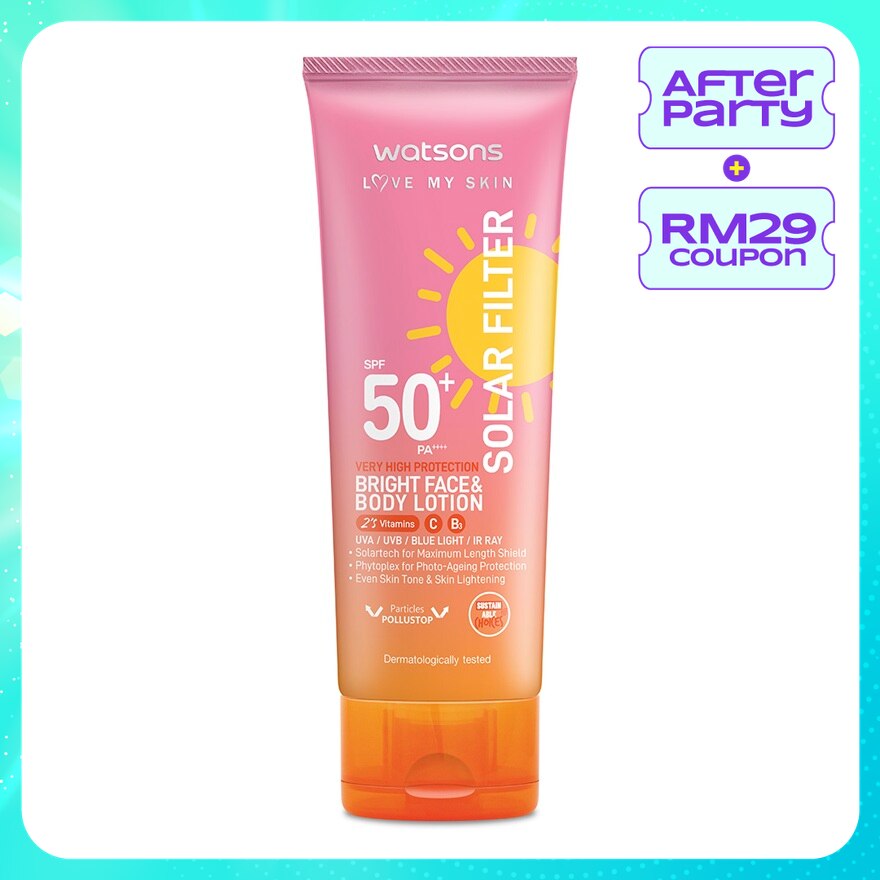 Solar Filter Very High Protection Bright Face & Body Lotion SPF50+ PA++++ 100ML