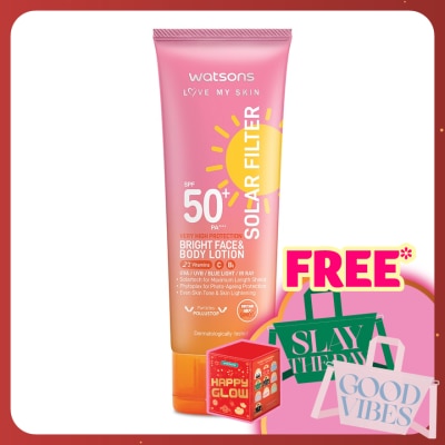 WATSONS Solar Filter Very High Protection Bright Face & Body Lotion SPF50+ PA++++ 100ML