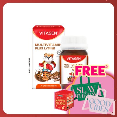 VITASEN Multivitamin Plus Lysine Chewable Tablet (Chocolate Flavour) 30's