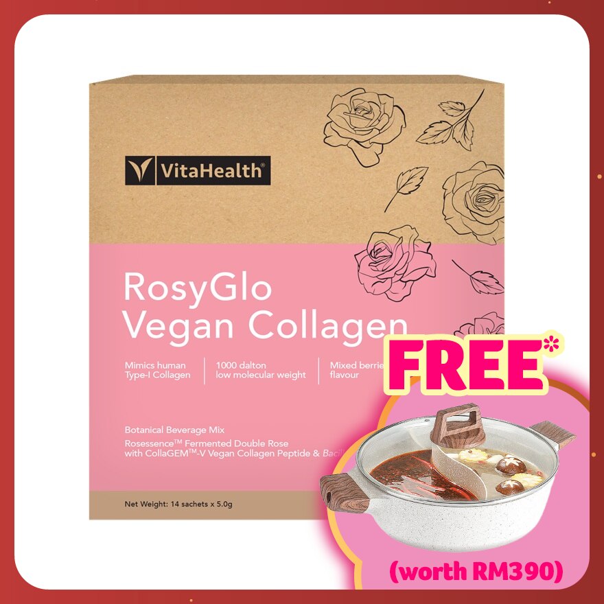 RosyGlo Vegan Collagen in Mixed Berry Flavour 14s