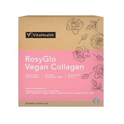 VITAHEALTH - RosyGlo Vegan Collagen in Mixed Berry Flavour 14s image