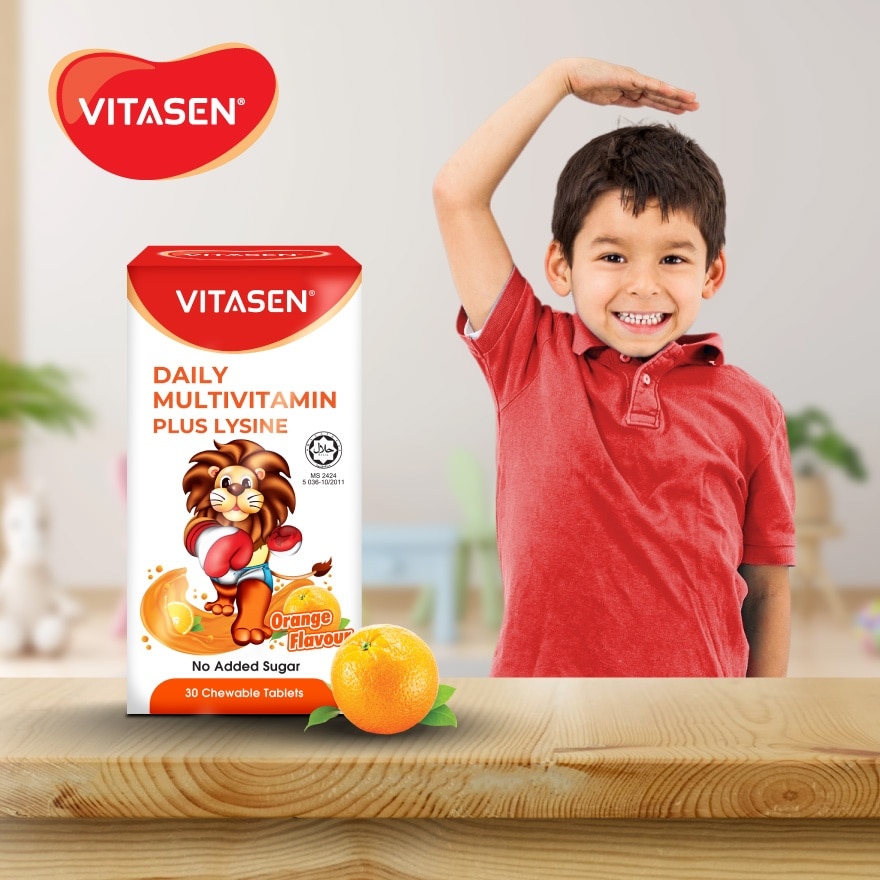 Kids Daily Multivitamin Plus Lysine (Orange Flavour) 30's