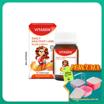 VITASEN - Kids Daily Multivitamin Plus Lysine (Orange Flavour) 30's