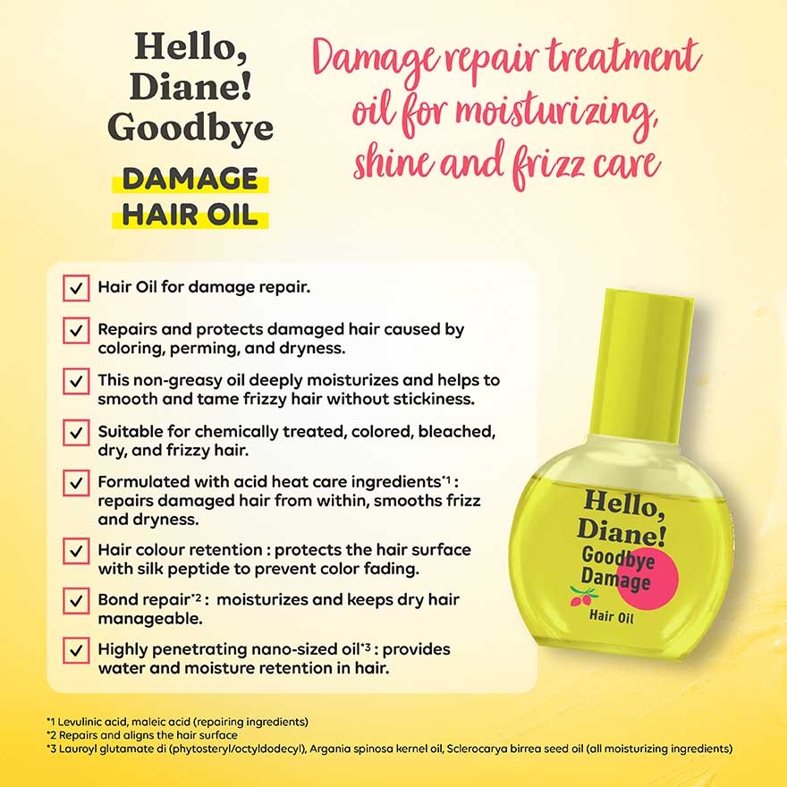 Hello, Diane! Goodbye Damage Hair Oil 65ml image