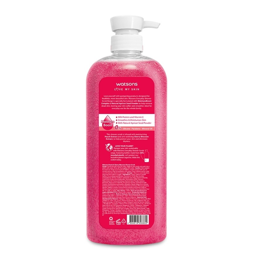 Peach & Cherry Blossom Shower Scrub 700ml
