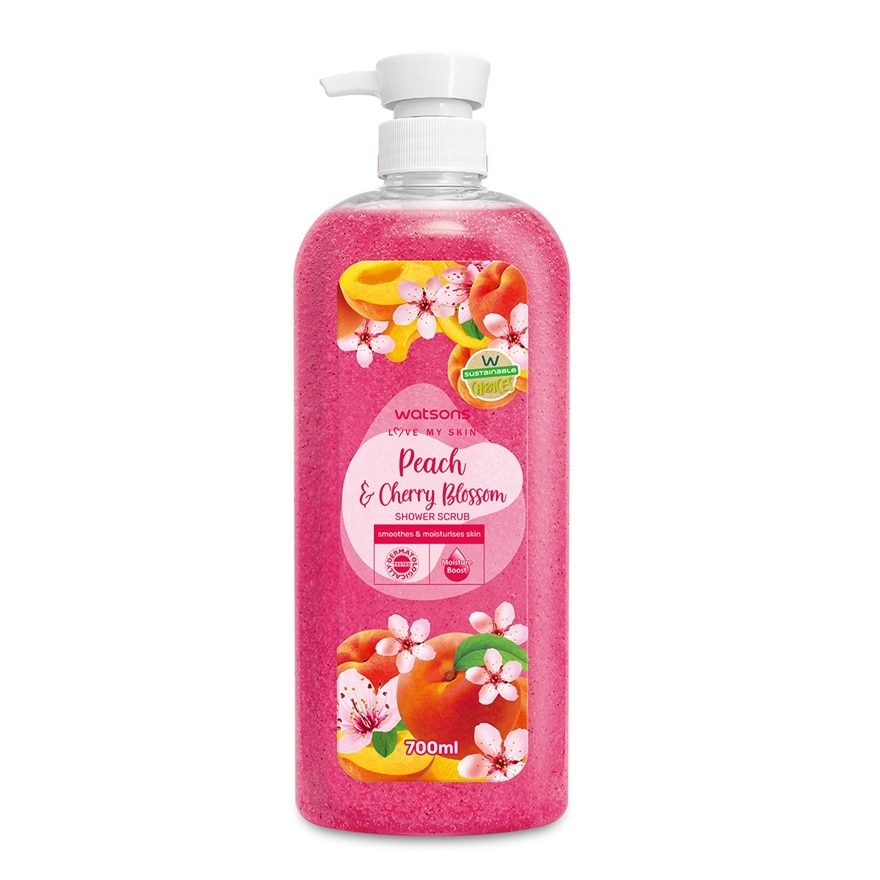 Peach & Cherry Blossom Shower Scrub 700ml