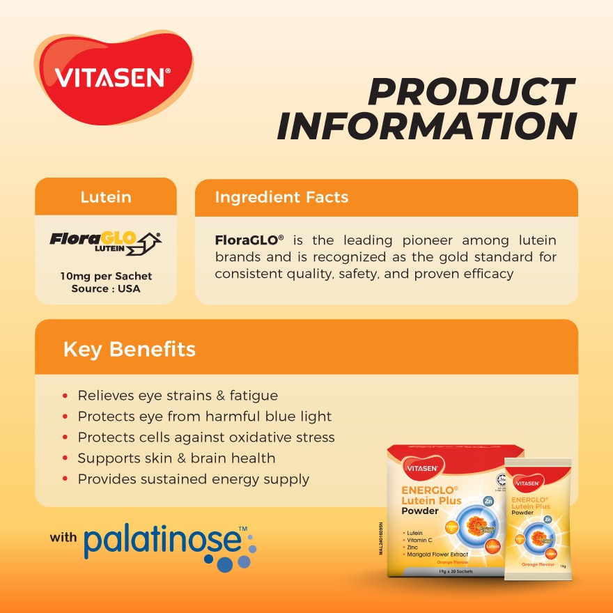 Energlo Lutein Plus Powder 19g x 30s