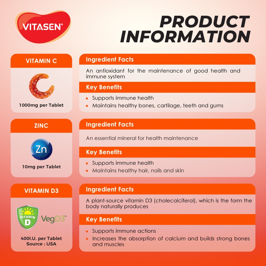Triple Action Vitamin C Zinc & D3 Effervescent Powder (Orange Flavour) 8gx10s