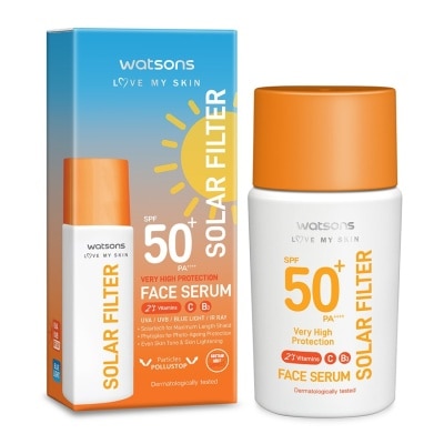 WATSONS Solar Filter Very High Protection Face Serum SPF50+ PA++++ 45ML