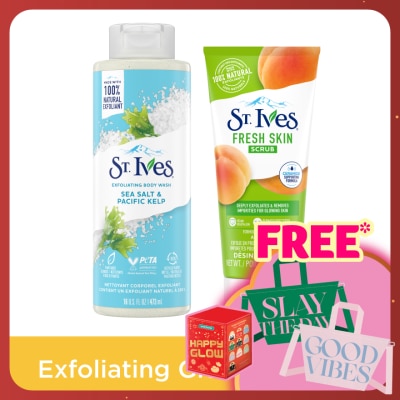 ST IVES Exfoliating Sea Salt Body Wash 473ml & Apricot Scrub 170g