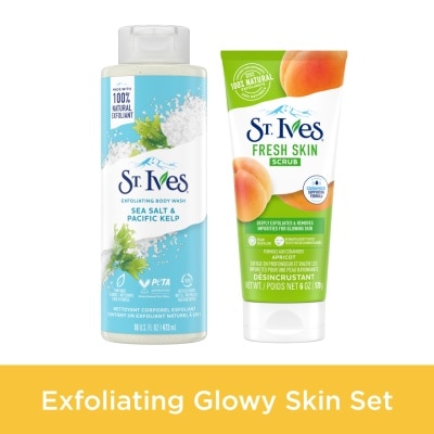ST IVES Exfoliating Sea Salt Body Wash 473ml &  Apricot Scrub 170g