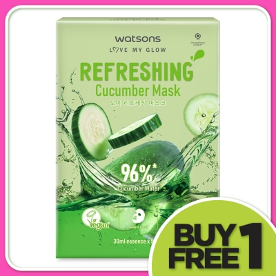WATSONS Refreshing Cucumber Mask 5s