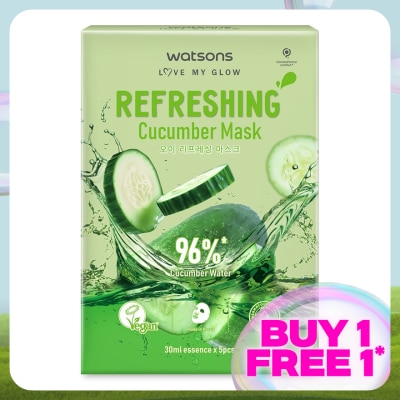 WATSONS Refreshing Cucumber Mask 5s