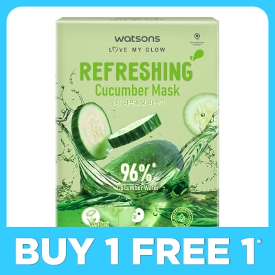 WATSONS Refreshing Cucumber Mask 5s
