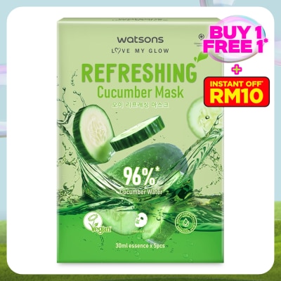 WATSONS Refreshing Cucumber Mask 5s