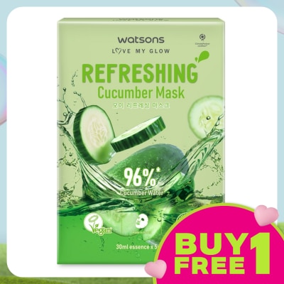 WATSONS Refreshing Cucumber Mask 5s