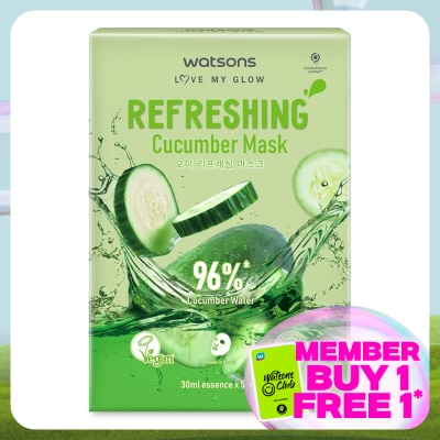WATSONS Refreshing Cucumber Mask 5s