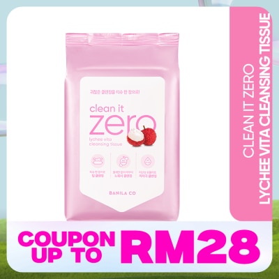 BANILA CO Clean It Zero Lychee Vita Cleansing Tissue 30s