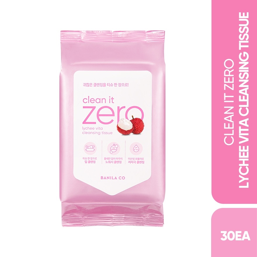 Clean It Zero Lychee Vita Cleansing Tissue 30s