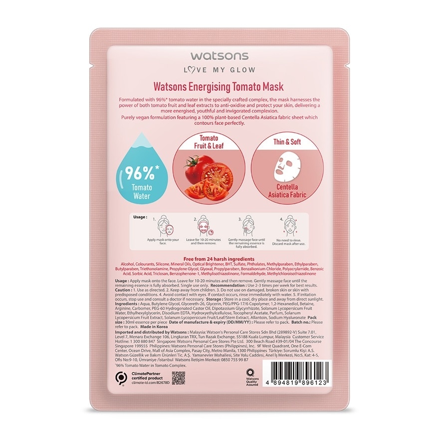 Energising Tomato Mask 1s