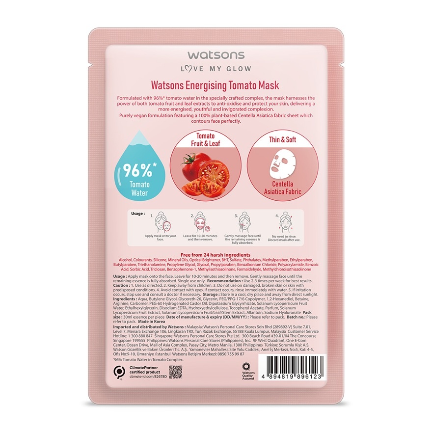 Energising Tomato Mask 1s