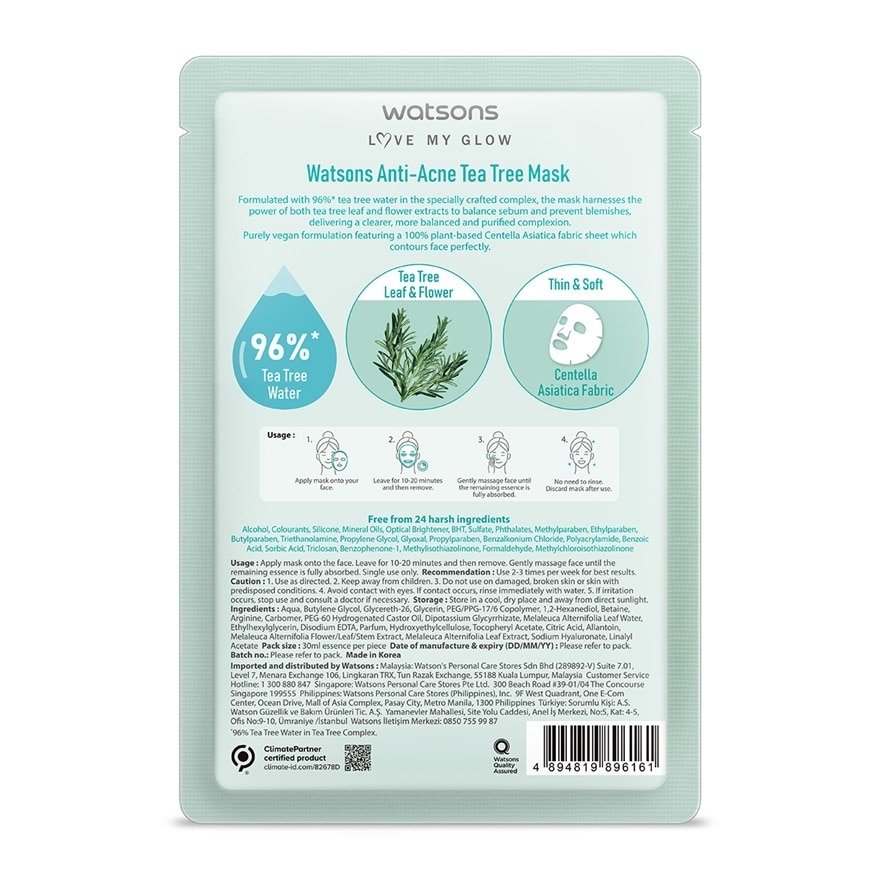 Anti-Acne Tea Tree Mask 1s
