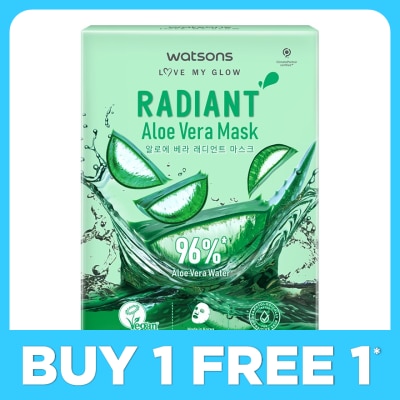 WATSONS Radiant Aloe Vera Mask 5s