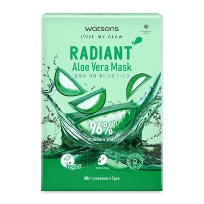 WATSONS Radiant Aloe Vera Mask 5s
