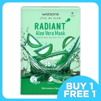 WATSONS Radiant Aloe Vera Mask 5s