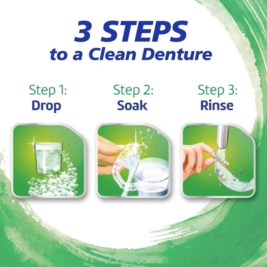 Denture Adhesive Flavour Free Cream 60G & Daily Cleanser 3 Minutes 36s Bundle Set