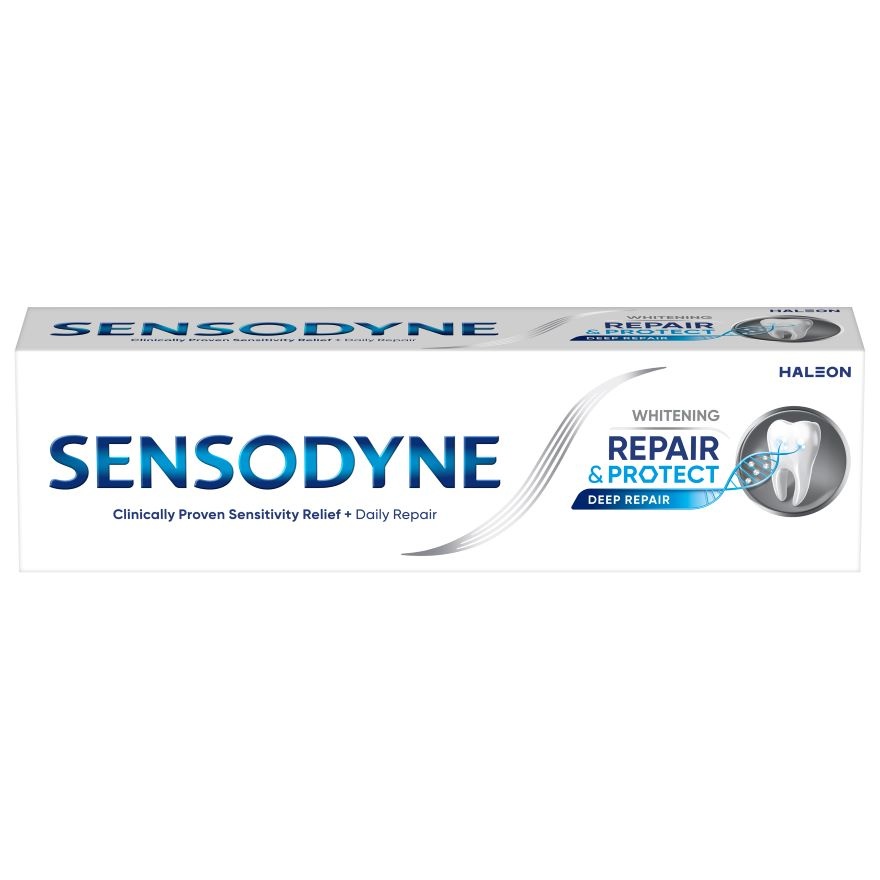 Repair & Protect Whitening 100g ad Sensitive Teeth Complete Protection Soft Toothbrush 3S image