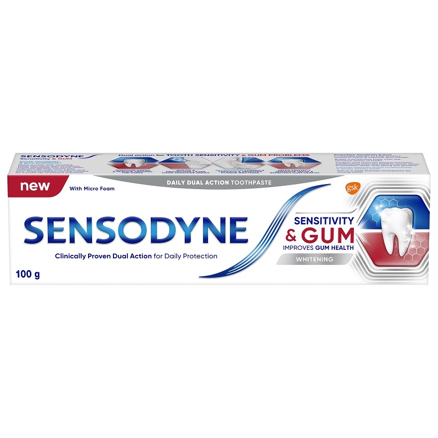 Sensitivity & Gum Whitening Toothpaste 100g and Sensitive Teeth Sen with Gum Soft Toothbrush 3S