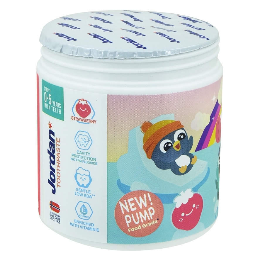 Kids Step 1 0-5 Years Toothpaste Pump Refill Strawberry 188g