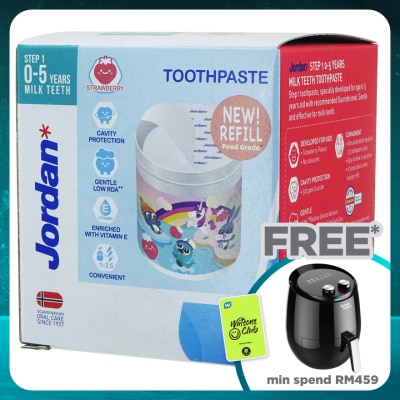 JORDAN Kids Step 1 0-5 Years Toothpaste Pump Refill Strawberry 188g