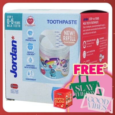 JORDAN Kids Step 1 0-5 Years Toothpaste Pump Refill Strawberry 188g