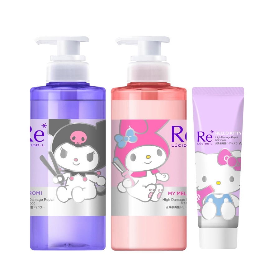 High Damage Repair Shampoo & Treatment Sanrio Characters Limited Edition Set 1s