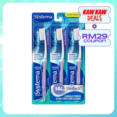 SYSTEMA Toothbrush Super Thin Comfort 3's