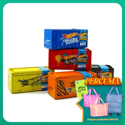 HOT WHEELS monster trucks container storage box with wristband assorted design