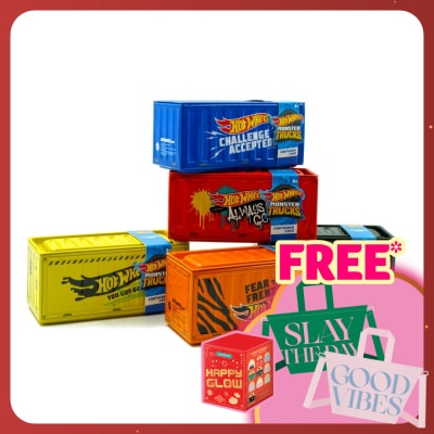 HOT WHEELS monster trucks container storage box with wristband assorted design