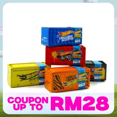 HOT WHEELS monster trucks container storage box with wristband assorted design