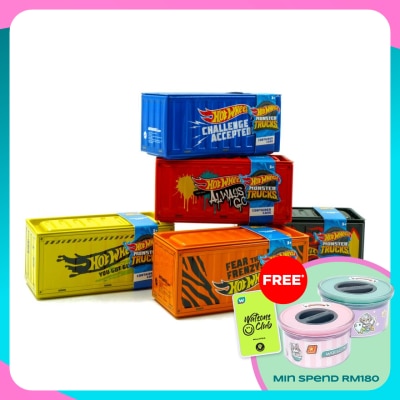 HOT WHEELS monster trucks container storage box with wristband assorted design