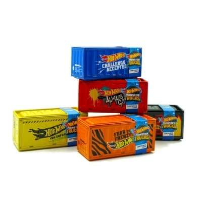 HOT WHEELS monster trucks container storage box with wristband assorted design