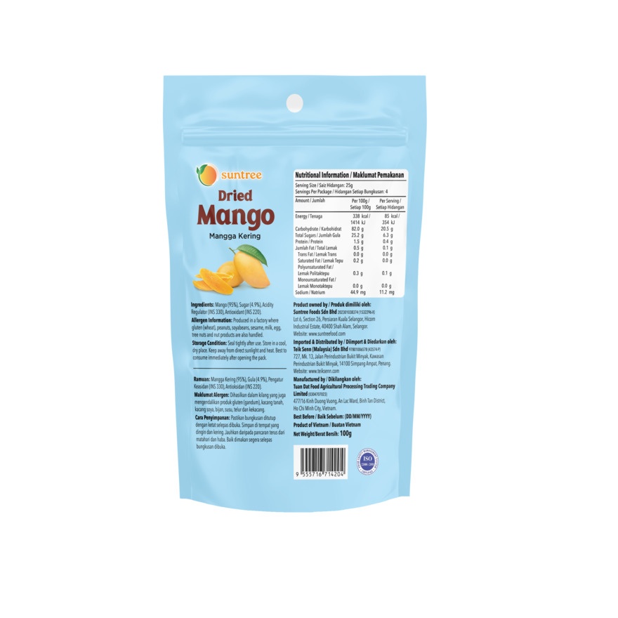 Dried Fruit Mango 100g image