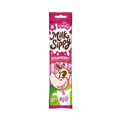 MILK SIPPY - Strawberry Flavoured Bead Straws 30g