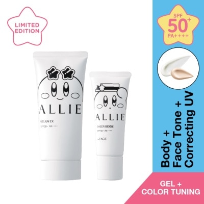 ALLIE Allie x Kirby Limited Edition Set Gel UV 90g and Tuning UV Sheer Beige