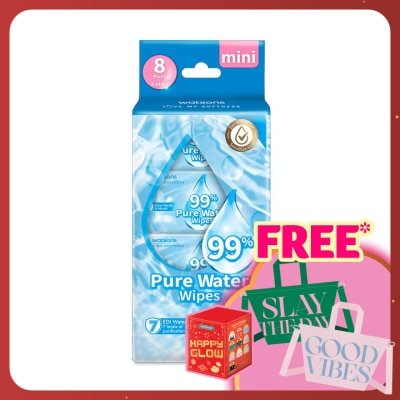 WATSONS 99% Pure Water Wipes 8s x 8