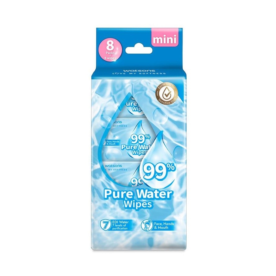 99% Pure Water Wipes 8s x 8